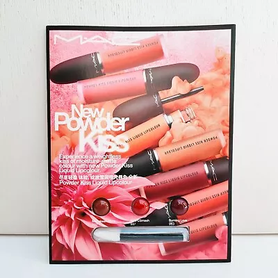 MAC Powder Kiss Liquid Lip Colour Sample Card 3 Shades Tester & Brush BrandNEW • £6.23