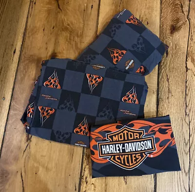$16.50 • Buy Harley Davidson Twin Bed Sheet And Pillowcase Set Motorcycle