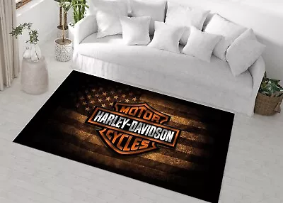 Harley Davidson RugMotorcycle Them RugLiving Room RugPopular RugFan RugGift • $14.25