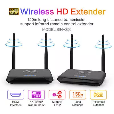 Wireless HDMI Transmitter & Receiver 4K@30Hz HD Wireless HDMI Extender For Games • $148.99