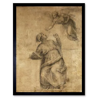 Michelangelo Buonarroti Annunciation To The Virgin Art Print Framed 12x16 • $23.49