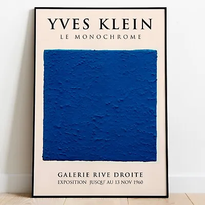 Yves Klein Exhibition Art Print Monochrome Blue Wall Art Home Decor  • £29.25
