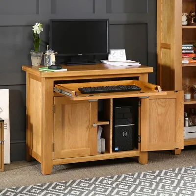 £499 • Buy Cheshire Oak Hideaway Home Office Computer Desk - Office Furniture - AD54