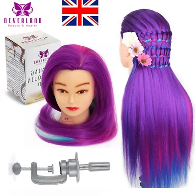 24  Training Head Salon Hair Hairdressing Practice Styling Mannequin Doll Clamp • £20.99