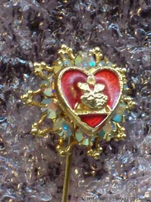 Vintage Loyal Order Of Moose Lodge Rhinestone Stick Pin Hart WOTM Badge Brooch • $11.98
