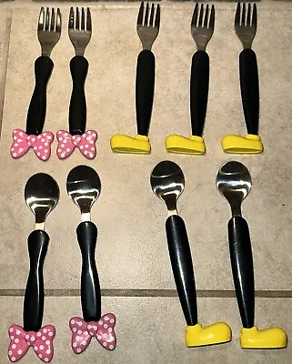 Vintage Disney Mickey & Minnie Mouse Kid’s Forks & Spoons Lot Of 9. • $14.99