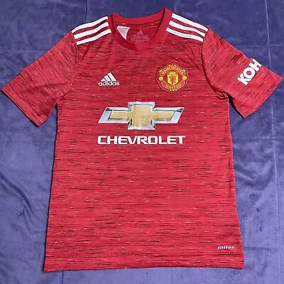 Manchester United 2020-21 Home Football Jersey Adidas Youth Sz L (13-14 YRS) • $30