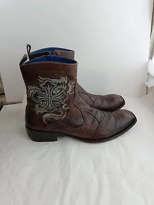 Mark Nason Cross Leather Men's  Boots Italy Size 11  67559 • $151.99