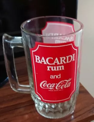 Vintage Collectable Coca-Cola And Bacardi Rum Glass Mug /Cup  • $13.95