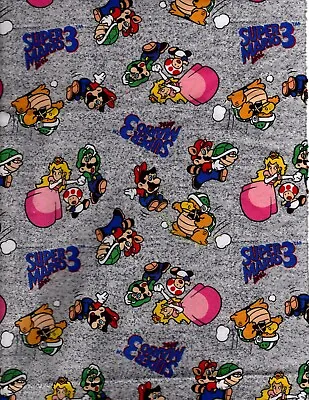 Mario Brothers Cotton Fabric 1/2 Yard (plus) • $10.50