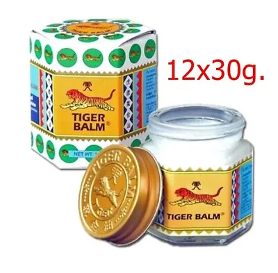 12x30g White Tiger Balm HR Thai Ointment Muscular Aches Pain Relief • $98.60