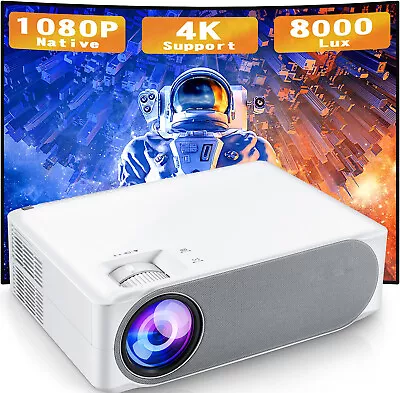£63.69 • Buy VANKYO V630 4K Projector 8000 Lumens 1080P 3D 300  LED Video Home Theater Cinema