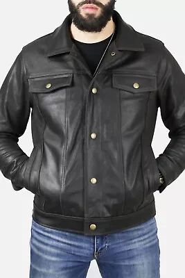 Frye Men’s Leather Jacket Trucker Moto Motorcycle Biker Size 2XL / XXL • $1499.99