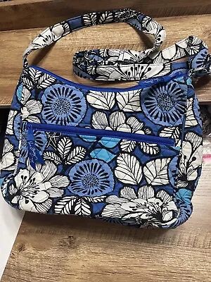 Vera Bradley Purse Womens Blue Bayou Crossbody One Strap Shoulder Floral Bag • $18.99