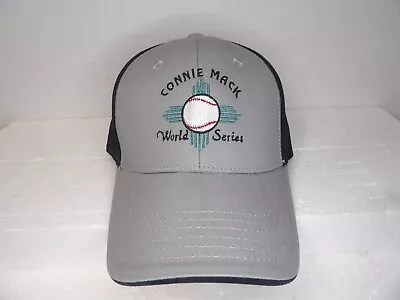 Connie Mack World Series Grey/Black Adjustable Backstrap NM Zia Symbol Ball Cap • $14