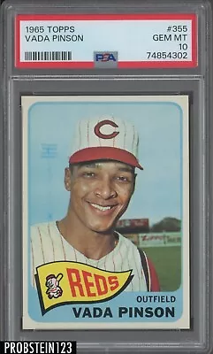 $1500 • Buy 1965 Topps #355 Vada Pinson Cincinnati Reds PSA 10 GEM MINT