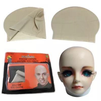 Adult Unisex Reusable Latex Skinhead Supplies Bald Cap Wig Halloween Party Props • $0.99