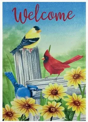 $14.97 • Buy Country Birds Welcome 28  X 40  Porch Flag 26-3493-133 Flip It! Rain Or Shine