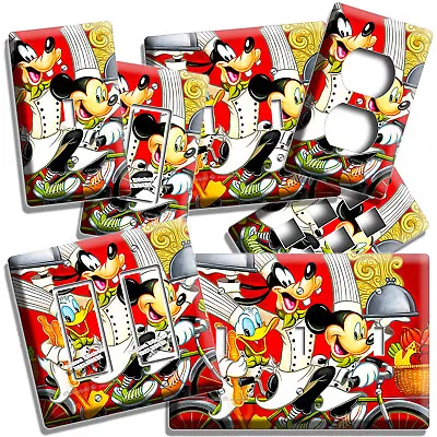 Mickey Mouse Goofy Donald Duck Chefs Light Switch Outlet Kitchen Art Wall Plates • $17.99