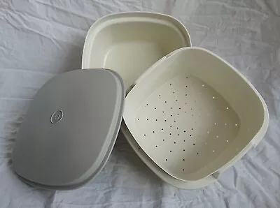 Microwave Rice & Vegetable Steamer - 3 Piece Set - Tupperware • £8