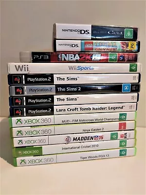 BULK Lot. 13x Various Video Games. XBOX360 PLAYSTATION 2 PS3 Wii NINTENDO DS • $38.89