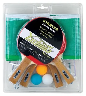 $44.95 • Buy Yashima 4 Player Table Tennis Starter Set With Net & Post 4x Bats 3 X Balls