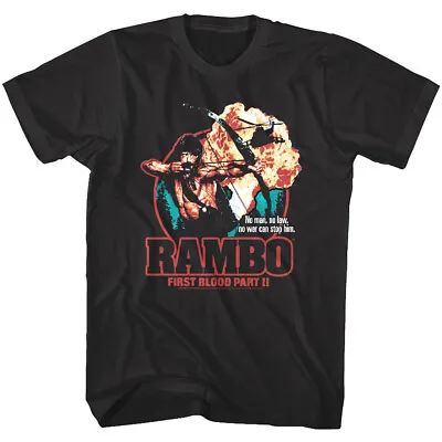 Rambo First Blood Part 2 Men's T-Shirt Helicopter Attack No War Can Stop Him Tee • $21.99