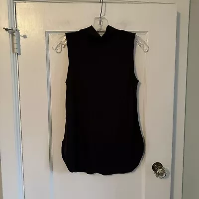 Ann Taylor Black Sleeveless Solid Mock Top -Size XS • $14