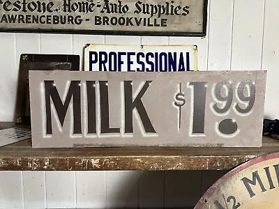 1940s Milk Cow Folk Art Advertising Sign Trade Farmhouse Bar Cafe Wood • $200