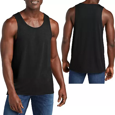 Mens Tri-Blend Ultra Soft Sustainable Tank Top Tear Away Label Size: XS-4XL NEW! • $18.99