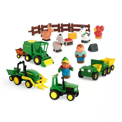 John Deere 24pc Fun On The Farm Play Set/Trucks/Trail/Toy/Kids/Children Game • $77