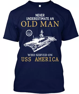 USS AMERICA CVA CV 66 Tee T-Shirt Made In The USA Size S To 5XL • $21.79