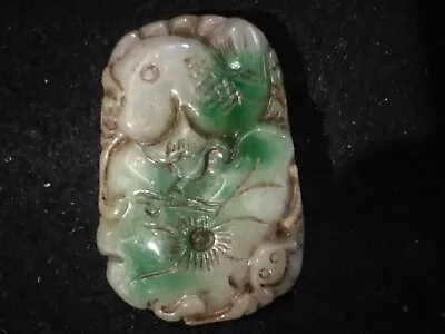 3/17E Ancient Chinese Ming-Qing Dynasty Jadeite Seahorse Amulet 1600-1800 Ad • $15
