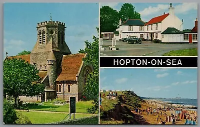 Multiview Hopton-On-Sea Norfolk England Postcard • £5