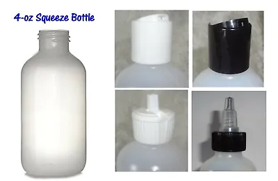 4-oz Squeeze Bottles Plastic Small Containers Storage W/dispensing Caps Lotion  • $6.99