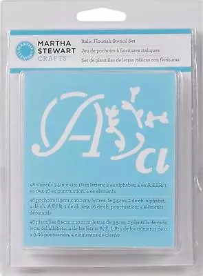 Martha Stewart Crafts ITALIC FLOURISH STENCIL SET 3.5  X 4  • $9.95