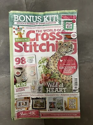 £5.50 • Buy The World Of Cross Stitching Magazine #316 Feb '22 Wild At Heart +Felt Hanging K