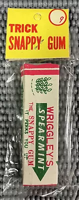 Vintage MAGIC TRICK Snappy Gum WRIGGLEY'S SPEARMINT Pack Unopened NOS • $18.95