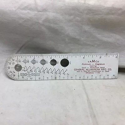 Vintage Circ-L-Scale General Aluminum Mfg. Co. Cleveland Ohio Made In USA Ruler • $13.50