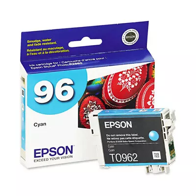 Epson - Closed Printers And Ink T096220 K3 Cyan Ink Catridge Stylus Photo R2880 • $51.95