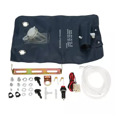 12V Universal Car Auto Windscreen Windshield Washer Pump Jet Bag Kit Switch • $18.95