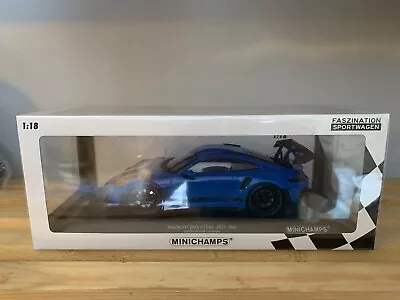 1/18 Minichamps Porsche 911 GT3 RS (992) 1 Of 300 Pcs - Blue/black - Brand New • £109.99