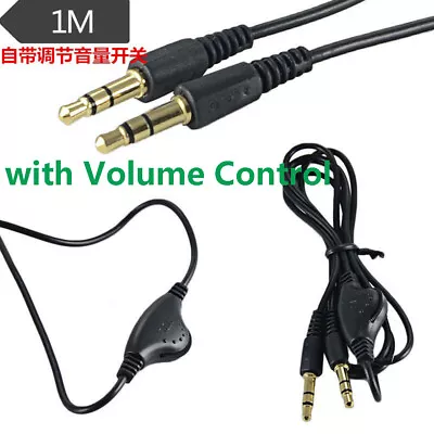 3.5mm Male To Male Stereo Audio AUX Extension Adapter Cable With Volume Control • $2.90