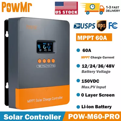 60A 70A MPPT Solar Panel Regulator Charge Controller Auto 12/24/36/48V Dual US • $99.99