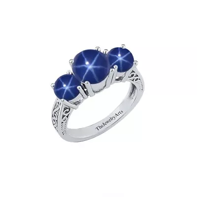 Unique Star Lindy Ring Blue Star Ring 925 Sterling Silver Sapphire Star Ring • $55.79