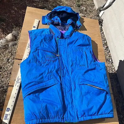 Vintage Colmar Ski Vest Hooded Insulated Mens Size 52 Italian Ski Team Olympic • $30