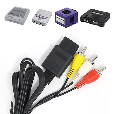£4.10 • Buy SNES GameCube TV Cable N64 AV Video Lead RCA Audio