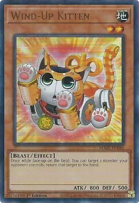 Wind-Up Kitten Ultra Rare MAZE-EN041 1st Edition NM Yugioh • $6.95