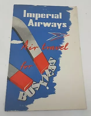 1936 Imperial Airways Air Travel For Business Booklet • £45