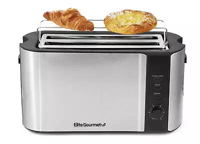 ECT-3100 New Stainless Steel 4 Slice Long Slot Toaster • $29.27